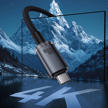Заредете изображение във визуализатора на галерията – Baseus Crystal Shine CB000089 USB-C / USB-C USB3.2 cable 100W 20Gb 1.5m - black
