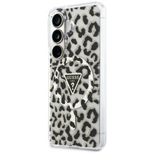 Заредете изображение във визуализатора на галерията – GUESS case for SAMSUNG S26 GUHMS26SHLEGTGLK (Magnetic IML Leopard Print Triangle) black
