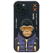 Заредете изображение във визуализатора на галерията – NIMMY case COOL&amp;CUTE 2.0 Monkey for IPHONE 15 black
