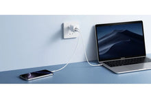 Заредете изображение във визуализатора на галерията – Phone charger VEGER USB A + Type C PD Super Charge PPS 100W + data cable Type C to C 240W TR150 white
