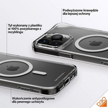 Заредете изображение във визуализатора на галерията – PanzerGlass HardCase with MagSafe with D3O and Military Grade Certified for iPhone 15 Pro Max - Transparent
