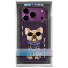 Заредете изображение във визуализатора на галерията – NIMMY case GLASSES COOL DOG for IPHONE 18 Pro/17 Pro purple
