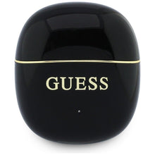 Заредете изображение във визуализатора на галерията – Wireless earphones TWS Guess Glossy Gold Line Classic black
