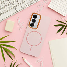 Заредете изображение във визуализатора на галерията – FRAME MAG COVER Case compatible with MagSafe for SAMSUNG S25 PLUS powder pink
