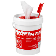Заредете изображение във визуализатора на галерията – Cloths in a soaking bucket with a ProfiSauber WET SET 100 dispenser

