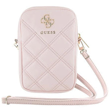 Заредете изображение във визуализатора на галерията – Guess Zip Quilted 4G bag - pink
