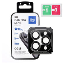 Заредете изображение във визуализатора на галерията – Camera Lens Protector BLUE STAR Easy Install for IPHONE 16 PRO / 16 PRO MAX black
