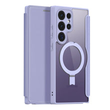 Заредете изображение във визуализатора на галерията – Dux Ducis Skin X Pro case with flap and magnetic ring for Samsung S24 Ultra - purple
