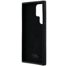 Заредете изображение във визуализатора на галерията – Original Pouch KARL LAGERFELD  hardcase Silicone Ikonik Metal Pin KLHCS24LSMHKNPK for Samsung Galaxy S24 Ultra black
