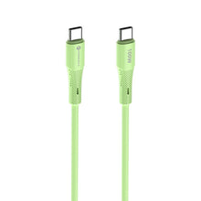 Заредете изображение във визуализатора на галерията – FORCELL F-ENERGY C347 cable Type C to Type C QC4.0 PD 5A 100W Silicone 1 m green
