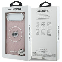 Заредете изображение във визуализатора на галерията – KARL LAGERFELD case for IPHONE 17 Air compatible with MagSafe KLHMP17MHMKBCHOP (IML Choupette Head Logo) pink
