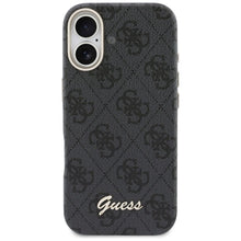 Заредете изображение във визуализатора на галерията – GUESS case for IPHONE 17 compatible with MagSafe GUHMP17S5P4FWMSK (PU FW 4G Script) black
