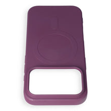 Заредете изображение във визуализатора на галерията – Case for iPhone 18 Pro / 17 Pro Silicone Mag Cover compatible with MagSafe (big hole) dark cherry
