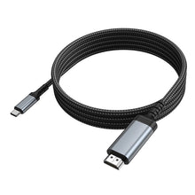 Заредете изображение във визуализатора на галерията – Screen mirroring cable USB C to HDMI Hoco 4K 30Hz 1,8 m UA43 metal gray
