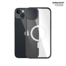 Заредете изображение във визуализатора на галерията – PanzerGlass ClearCase case with MagSafe antibacterial for iPhone 14 Plus / 15 Plus - transparent and black
