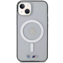 Заредете изображение във визуализатора на галерията – BMW Silver Ring MagSafe case for iPhone 14 Plus - transparent
