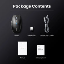 Заредете изображение във визуализатора на галерията – Ugreen MU103 Bluetooth 5.0 computer mouse / 2.4GHz USB receiver - black
