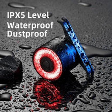 Заредете изображение във визуализатора на галерията – Rockbros Q3 rear bicycle lamp with intelligent stop system - black
