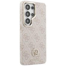 Заредете изображение във визуализатора на галерията – GUESS case for SAMSUNG S26 Ultra GUHMS26LP4GRMDEP (4G Rhinestone Round Logo MagSafe) pink
