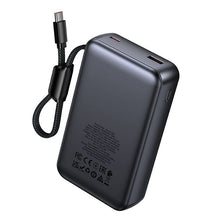 Заредете изображение във визуализатора на галерията – Powerbank 20000 mAh QC PD 2A 45W with built-in cable USB C Hoco Q54 metal gray
