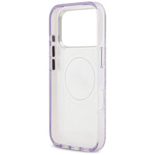 Заредете изображение във визуализатора на галерията – KARL LAGERFELD case for IPHONE 17 Pro compatible with MagSafe KLHMP17LHMKBKCHOU (IML Glitter K&amp;C Heads Logo) purple
