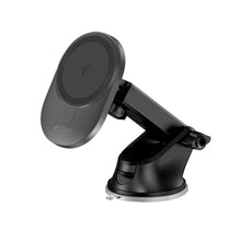 Заредете изображение във визуализатора на галерията – Tech-Protect MM15W-V1 car phone holder with MagSafe 15W inductive charger for cockpit / air vent - black
