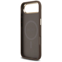Заредете изображение във визуализатора на галерията – GUESS case for IPHONE 17 Air compatible with MagSafe GUHMP17MP4GTDGMW (4G PU W/ Triangle Logo) gold brown
