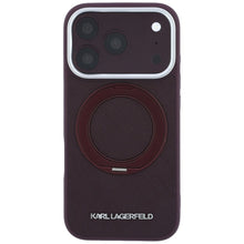 Заредете изображение във визуализатора на галерията – KARL LAGERFELD case for IPHONE 18 Pro Max/17 Pro Max compatible with MagSafe (Saffiano Classic Logo) burgund
