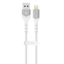 Заредете изображение във визуализатора на галерията – Blavec Cable Raptor braided - USB to Lightning - 1,5A 2 metres (CRA-UL15WS20) white-silver
