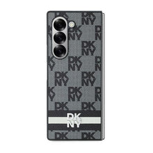 Заредете изображение във визуализатора на галерията – DKNY case for SAMSUNG Z Fold 6 DKHCZFD6PCPTSSK (HC PU Chequered Pattern W/ Printed Stripes) black
