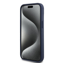 Заредете изображение във визуализатора на галерията – Original Case DKNY hardcase Leather Mono Stripe &amp; Metal Logo DKHCP15SPRTHSLB for Iphone 15/14/13 blue
