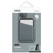 Заредете изображение във визуализатора на галерията – Uniq Lyden DS magnetic RFID wallet with phone stand - blue and black
