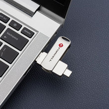 Заредете изображение във визуализатора на галерията – FORCELL F-DATA pendrive Metal Duo 16GB USB3.2 Gen 1 (USB A / Type C) silver
