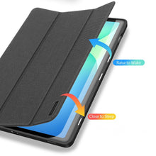 Заредете изображение във визуализатора на галерията – DUX DUCIS case DOMO foldable with pencil storage for SAMSUNG Tab S10 FE Plus black
