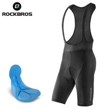 Заредете изображение във визуализатора на галерията – Rockbros RK2002XL cycling shorts short XL with padded bib shorts - black
