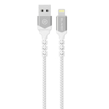 Заредете изображение във визуализатора на галерията – Blavec Cable Raptor braided - USB to Lightning - 2,4A 0,5 metres (CRA-UL24WS05) white-silver
