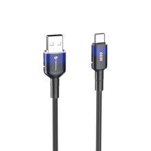 Заредете изображение във визуализатора на галерията – FORCELL F-ENERGY C352 cable USB A to Type C QC4.0 3A 66W Gradient 1 m black
