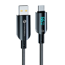 Заредете изображение във визуализатора на галерията – FORCELL F-ENERGY C272 cable USB A to Type C QC4.0 3A 66W Digital 1,2 m black
