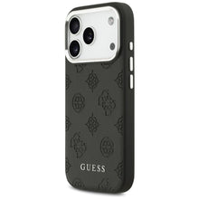 Заредете изображение във визуализатора на галерията – GUESS case for IPHONE 17 Pro compatible with MagSafe GUHMP17LPSPOSSSK (PU W/ Peony Hot Stamp Script) black
