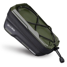 Заредете изображение във визуализатора на галерията – WILDMAN traveling bag for bike frame with zipper 1L ( 4&quot;- 7&quot;) GX220X green
