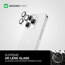 Заредете изображение във визуализатора на галерията – Amazing Thing Tempered glass AR Lens Glass IP15CAM3SGLA on camera for Iphone 15 Pro/15 Pro Max (3 pieces) silver
