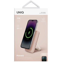 Заредете изображение във визуализатора на галерията – Powerbank Uniq Hoveo magnetic 5000mAh USB-C 20W PD - pink
