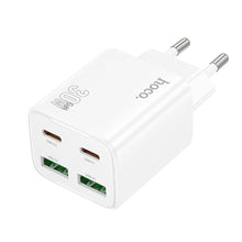 Заредете изображение във визуализатора на галерията – HOCO charger 2 x Type C + 2 x USB A PD QC3.0 3A 20W N56 white
