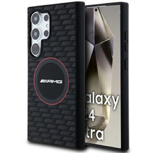Заредете изображение във визуализатора на галерията – AMG Silicone Carbon Pattern MagSafe case for Samsung Galaxy S24 Ultra - black
