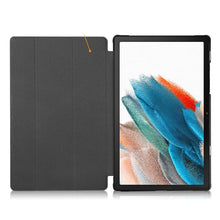 Заредете изображение във визуализатора на галерията – Tech-Protect SmartCase case for Samsung Galaxy Tab A8 10.5 X200 / X205 - blue with a cat
