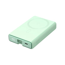 Заредете изображение във визуализатора на галерията – Powerbank Joyroom JR-PBM01 magnetic 10000mAh 20W with stand + Lightning cable - USB-C - green
