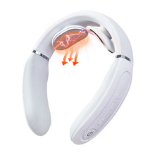 Заредете изображение във визуализатора на галерията – SKG 4356E neck massager with electrostimulation and compress - white
