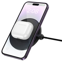 Заредете изображение във визуализатора на галерията – Wireless charger Hoco CW62 15W with cable USB C and digital display black
