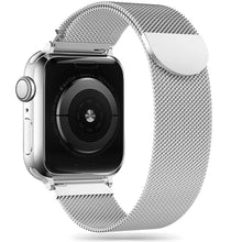 Заредете изображение във визуализатора на галерията – Tech-Protect MilaneseBand for Apple Watch 4 / 5 / 6 / 7 / 8 / 9 / SE / Ultra 1 / 2 (42/44/45/49 mm) - Silver

