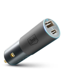 Заредете изображение във визуализатора на галерията – 3mk Hyper Car Charger USB-C USB-A 100W - silver
